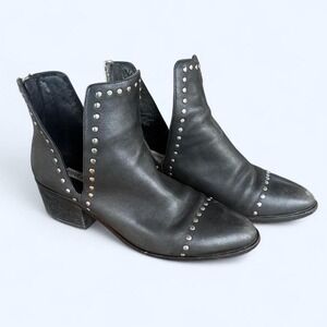 Black Steve Madden ankle boots with studs